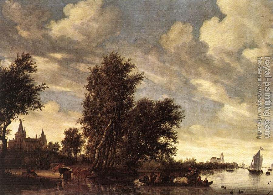Salomon Van Ruysdael : The Ferry Boat